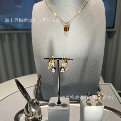 何方HEFANG閃閃焦糖咖啡豆耳環耳釘下午茶餐具系列
