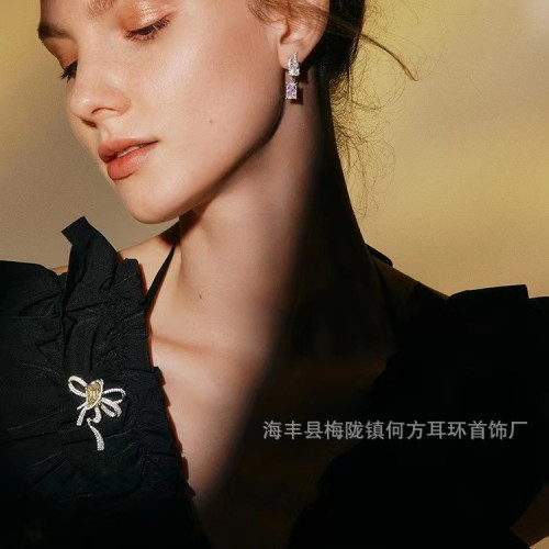 hefang何方鎏光極光方糖耳環璀璨婚禮氣質設計耳墜耳釘耳飾