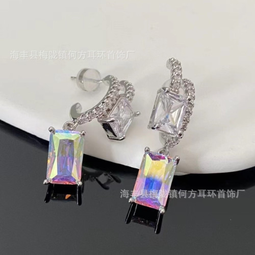 hefang何方鎏光極光方糖耳環璀璨婚禮氣質設計耳墜耳釘耳飾