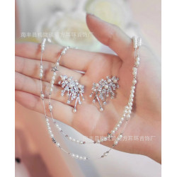 HEFANG何方破碎星雲項鏈璀璨珍珠耳釘手鏈氣質高級感多層項鏈