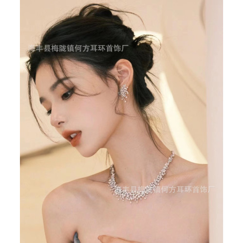 HEFANG何方破碎星雲項鏈璀璨珍珠耳釘手鏈氣質高級感多層項鏈