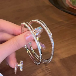 過目不忘!歐美誇張大圈圈耳環女2024年新耳飾ins小衆設計耳圈
