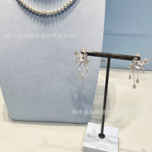 新品HEFANG何方流星方糖耳釘耳環輕奢女情人節禮物廠家一件代發