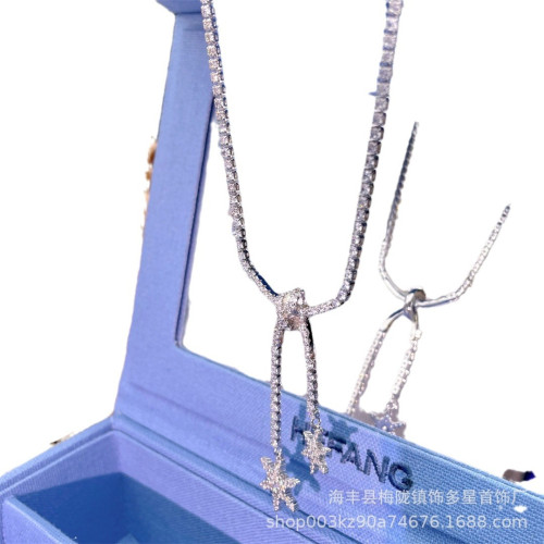 新品純銀HEFANG何方許願雪花項鏈女輕奢女情人節禮物廠家一件代發
