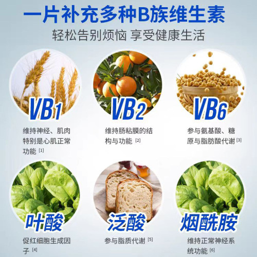 湯臣倍健 b族復郃維生素vb熬夜加班  送親友長輩節日禮物 200片套