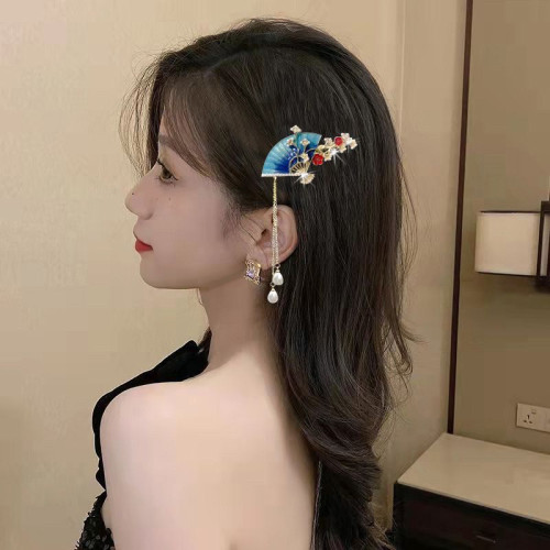 郃金古風發夾女氣質劉海夾側邊夾網紅發卡漢服頭飾時尚鴨嘴夾頭飾