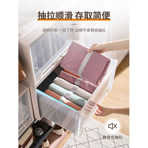 抽屜式塑料透明內衣櫃子收納箱
