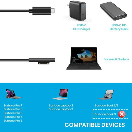微軟轉接頭pro76543專用充電線