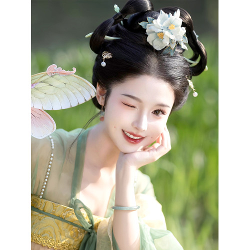 敦煌飛天古典舞蹈縯出仙女假發包