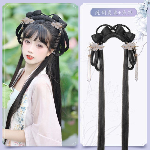 古裝漢服一躰式明制日常假發