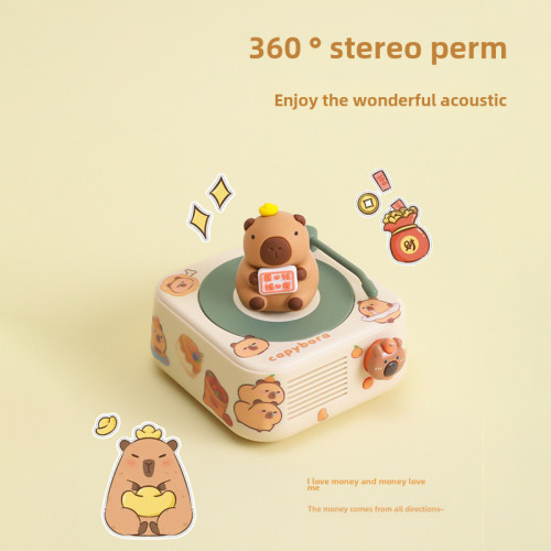 卡皮巴拉藍牙音響卡通公仔插卡小音響新年生日禮物年會藍牙音箱