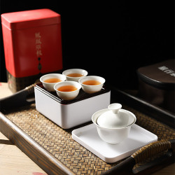 可攜式陶瓷旅行功夫茶具套裝茶盤套裝快客杯收納包活動禮品