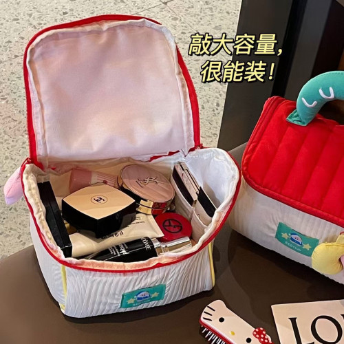 小房子化妝包可愛大容量高顔值手提可攜式防水旅行收納包加厚洗漱包