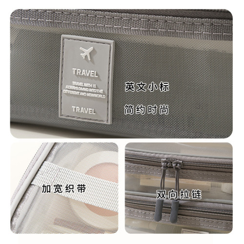 款網紗洗漱包旅行多層化妝品收納包大容量出差手提雜物收納袋