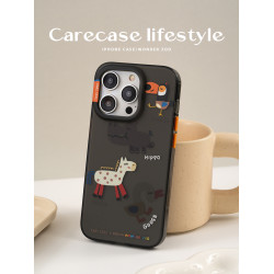 CARECASE雙層黑色磨砂蘋果手機殼