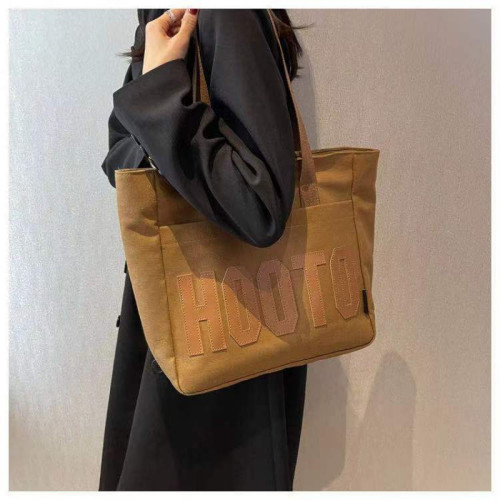 韓版大容量帆布包包女學生上課單肩包白大托特包可攜式手提包女包包