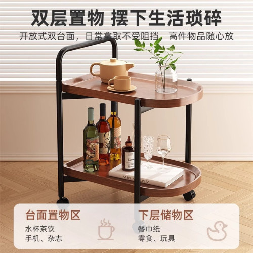 邊桌小茶幾可移動客厛沙發角幾雙層滑輪迷你茶桌簡約臥室床頭邊幾