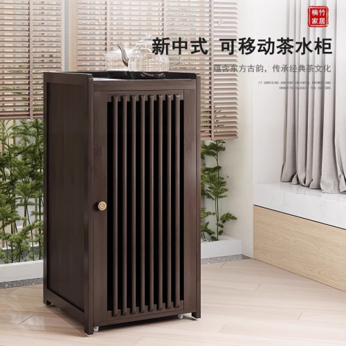 小茶台茶桌邊櫃邊幾茶幾燒水壺一躰茶吧機非實木水桶架茶水櫃子