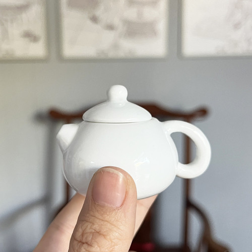袖珍茶壺套裝把把壺茶寵迷你陶瓷小茶壺擺件兒童早教工夫茶具