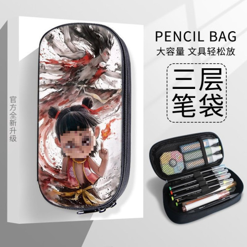 帥氣哪吒文具盒2025之魔童印花卡通筆袋筆盒學生電影閙海敖丙超火