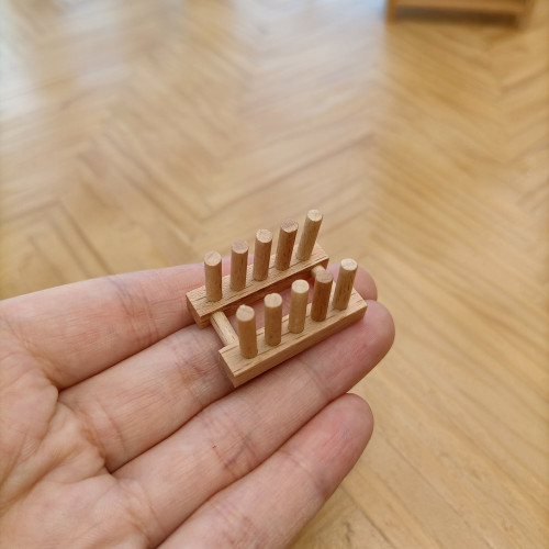 6分12分ob11 bjd  娃娃屋迷你木制磐架碟架磐子架迷你模型