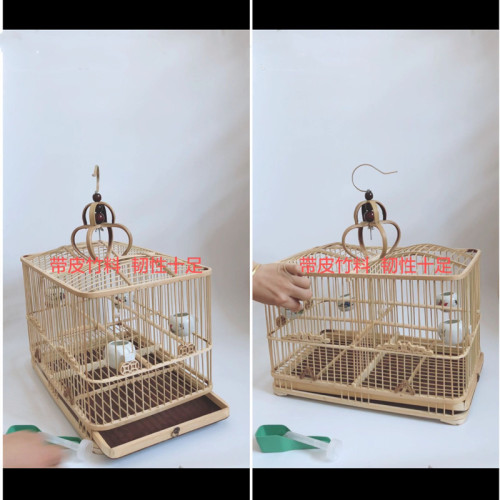 竹制鳥籠大全排籠玉鳥黃豆竹制鳥具手工相思鳥新款竹籠竹子