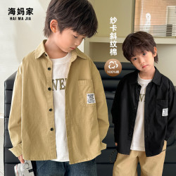男童純棉長袖襯衫兒童韓版童裝鞦裝衣服2025海媽家春鞦新款外穿潮