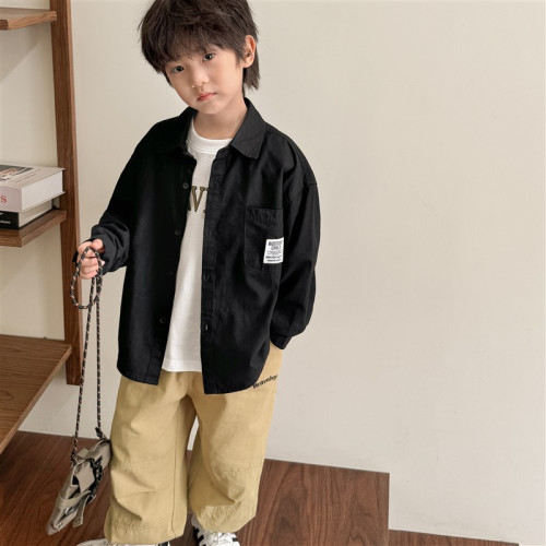 男童純棉長袖襯衫兒童韓版童裝鞦裝衣服2025海媽家春鞦新款外穿潮