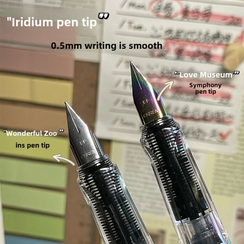 鋼筆可替換墨囊ins高顔值卡通可愛學生練字正姿耐用書法筆簽名筆