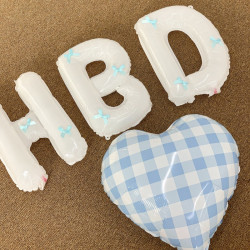 格子愛心生日快樂套餐少女心HBD兒童寶寶派對韓系裝飾佈置ins拍照