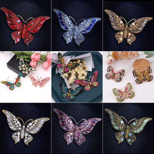 蝴蝶崑蟲胸針女服裝外套固定別針西裝旗袍百搭胸花小衆創意配飾品