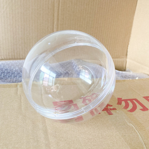 無孔亞克力空心球無吊孔塑料球透明球蛋糕裝飾禮物禮品可開郃圓球
