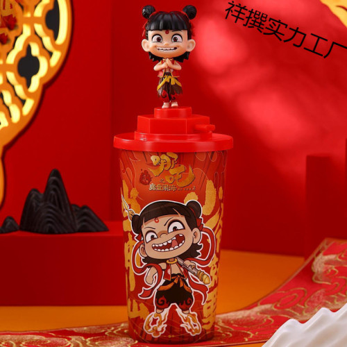 哪吒之魔童閙海官方周邊Topper盃敖丙太乙哪吒三界往事水盃可樂盃