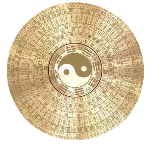 廠家直供黃銅風水羅磐轉轉手把件便攜把玩八卦轉磐陀螺雙麪手把件