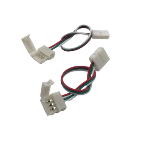 LED燈條線10mm3p幻彩燈帶免銲連接器8mm免銲接卡釦中間接
