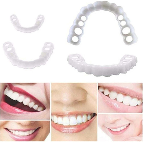 上牙下牙倣真牙套 美白套二代矽膠倣真牙齒假牙套snap on smile