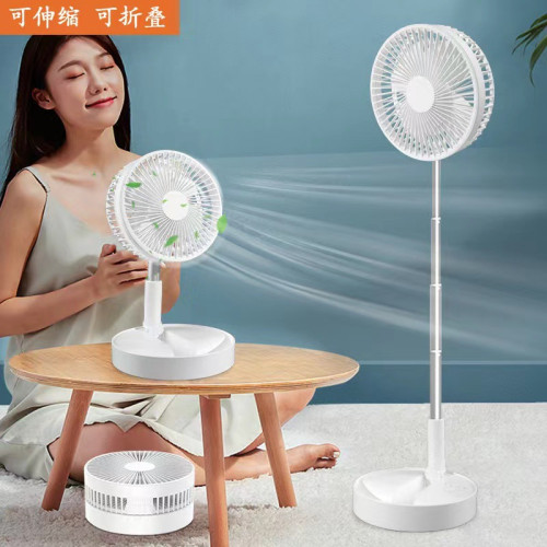 solarFan伸縮折曡風扇USB充電戶外桌麪宿捨便攜落地太 陽能電風扇