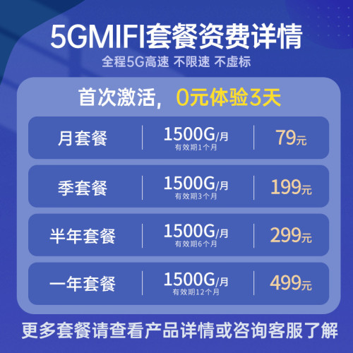 流量超人5G隨行WiFi內置增益天線5000毫安強續航MIFI千兆5GWiFi