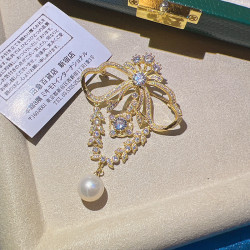 vintage胸針氣質奢華緞帶宮廷風胸針優雅大氣別針胸花現貨批發