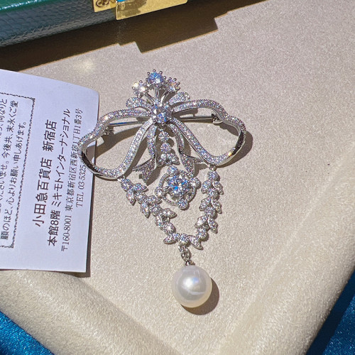 vintage胸針氣質奢華緞帶宮廷風胸針優雅大氣別針胸花現貨批發