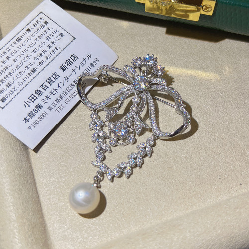 vintage胸針氣質奢華緞帶宮廷風胸針優雅大氣別針胸花現貨批發