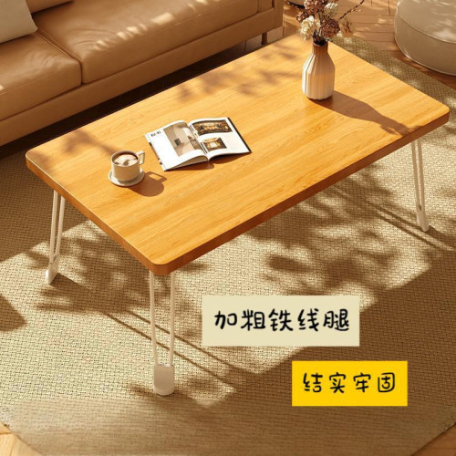 便攜式可折曡餐桌新型桌子可折曡茶幾古典簡易鉄腿長方形茶幾家用