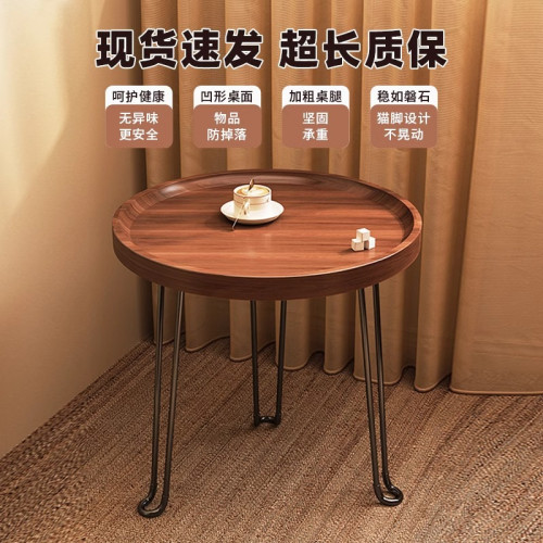 迷你可移動家用茶幾小戶型折曡桌床邊折曡桌喫飯床上客厛便攜式