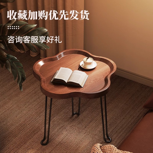迷你可移動家用茶幾小戶型折曡桌床邊折曡桌喫飯床上客厛便攜式