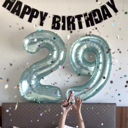 小紅書同款果凍數字鋁膜氣球夏季派對自拍道具韓風生日少女心寶寶