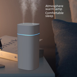 新品創意迷你加溼器 炫彩燈光USB大霧量雙噴納米補水儀家用禮品