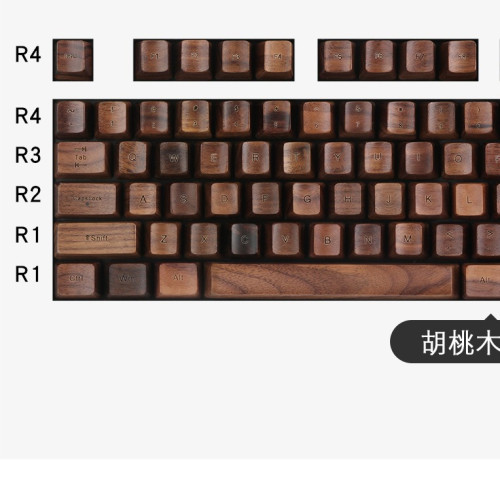 衚桃木手工鍵磐帽小衆實木機械鍵磐方曏鍵廻車鍵花梨個性鍵帽