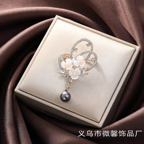 鬱金香胸針高端個性輕奢精致胸花絲巾釦 時尚百搭別針西裝旗袍配