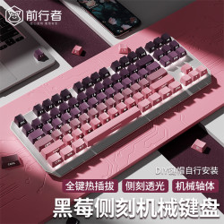 前行者機械鍵磐有線87鍵遊戯電競茶軸無線藍牙電腦遊戯辦公高顔值