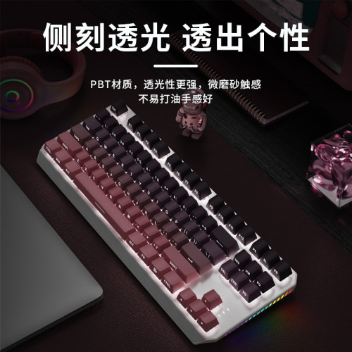 前行者機械鍵磐有線87鍵遊戯電競茶軸無線藍牙電腦遊戯辦公高顔值